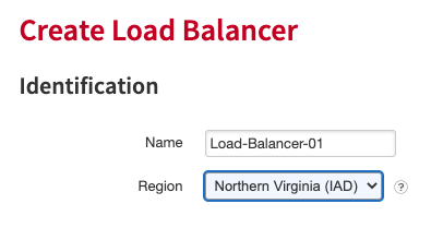 Cloud Load Balancer creation