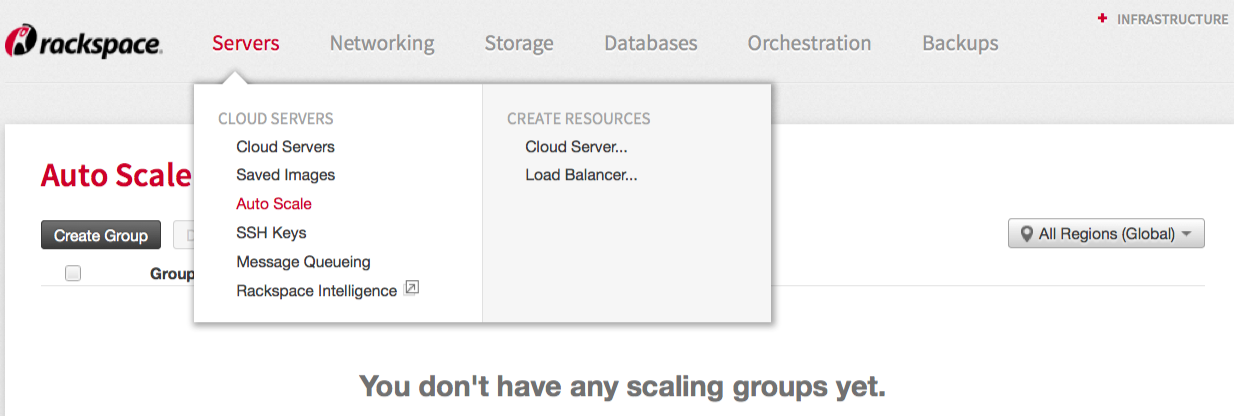 If anyone at your account is using Auto Scale, a scaling group is listed.
